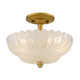 Quoizel - WHP1712BRG - Three Light Semi-Flush Mount - Whitecap - Brushed Gold