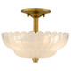 Quoizel Whitecap Three Light Semi-Flush Mount in Brushed Gold - WHP1712BRG