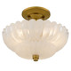 Quoizel Whitecap Three Light Semi-Flush Mount in Brushed Gold - WHP1712BRG