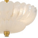 Quoizel Whitecap Three Light Semi-Flush Mount in Brushed Gold - WHP1712BRG