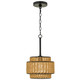 Quoizel Teton One Light Mini Pendant in Matte Black - TET1510MBK