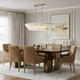 Quoizel Wright Five Light Island Pendant in Brushed Gold - WRIG542BRG