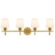 Quoizel Dorothea Four Light Vanity in Gold Leaf - DOT8632GFL