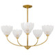 Quoizel Whitecap Five Light Chandelier in Brushed Gold - WHP5028BRG