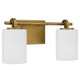 Quoizel Morris Two Light Vanity in Weathered Brass - MORR8615WS