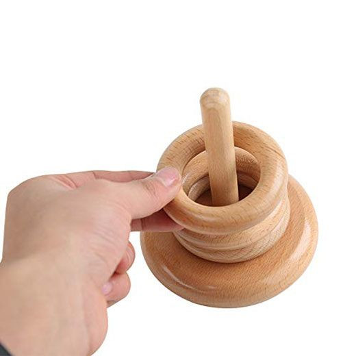 Disc on Vertical Dowel - Natural