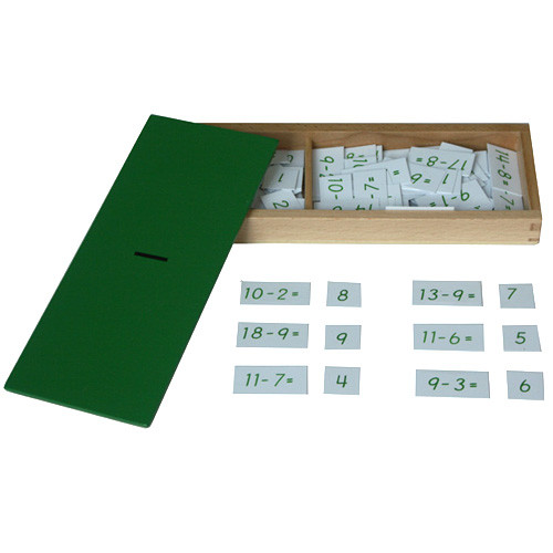 Subtraction Equations & differences with box - Plastic