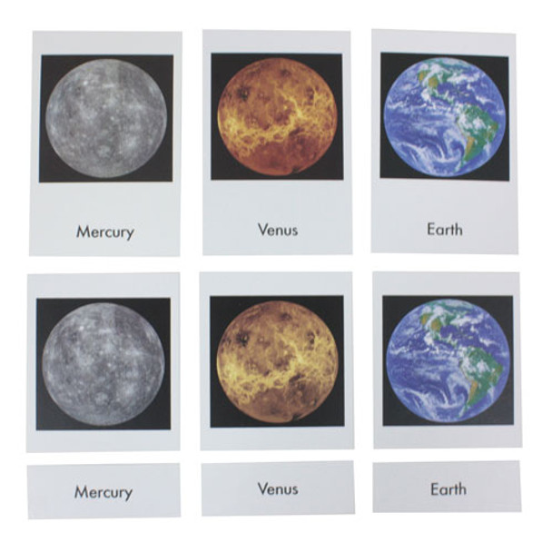 Planets Nomenclature 3-Part Cards