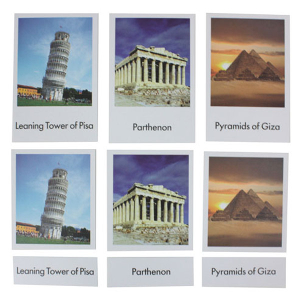 Landmarks Nomenclature 3-Part Cards