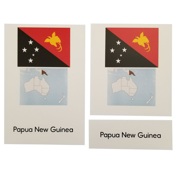 Flags of Australia & Oceania 3-Part Cards
