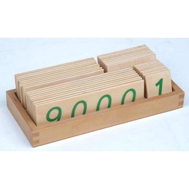 Large Wooden Number Cards  1-9000