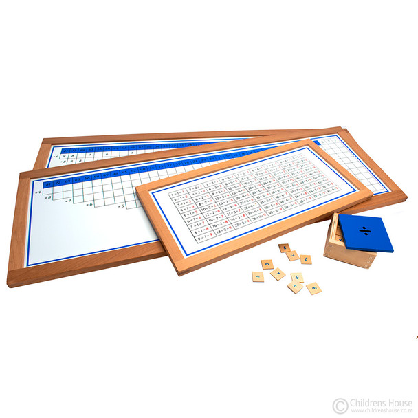 Division Working Charts Set Framed with Tiles