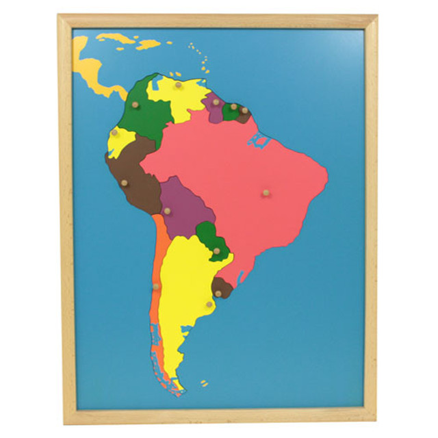 South America Puzzle Map Montessori Materials Thinkamajigs 6730