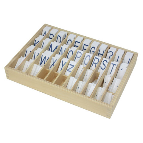 Blue Printed Alphabet Montessori materials | Thinkamajigs