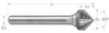 SK Series Double Cut Carbide Burr | RTJ Tool Company
