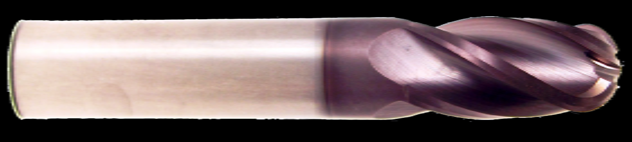 4 Flute, Ball Nose, AlTiN Carbide End Mill | RTJTool.com