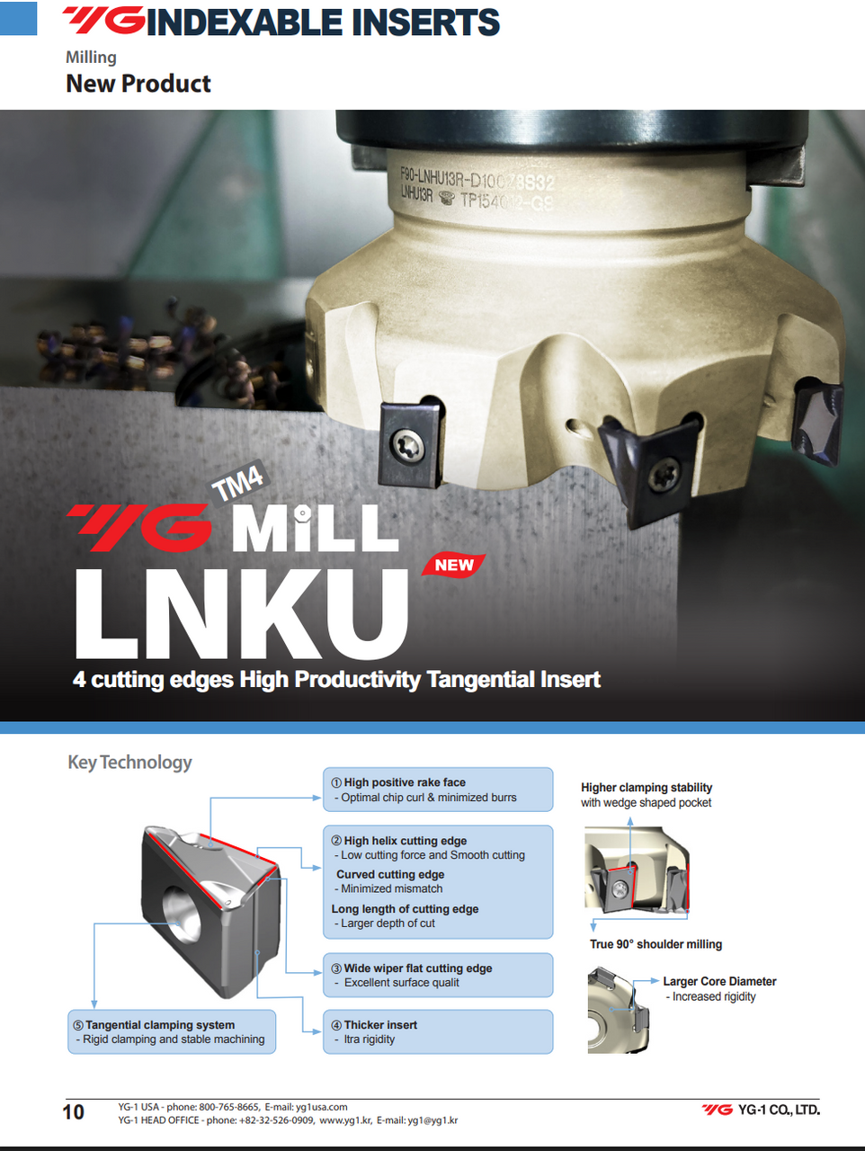 YG-1 LNKU Face Mill Cutters | RTJ Tool Company