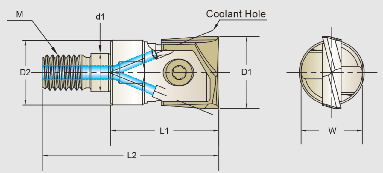 YG-1 i-Xmill Modular Head Holder - For Ball and Corner Radius Inserts | RTJ Tool Company