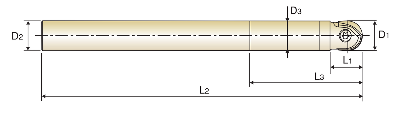 i-Xmill BALL HOLDERS, CARBIDE(STRAIGHT NECK TYPE) - For Ball or Corner Radius Inserts | RTJ Tool Company