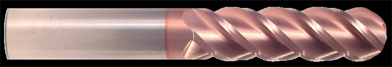 2 Flute, TiCN Coated Ball Nose Carbide End Mill | RTJTool.com