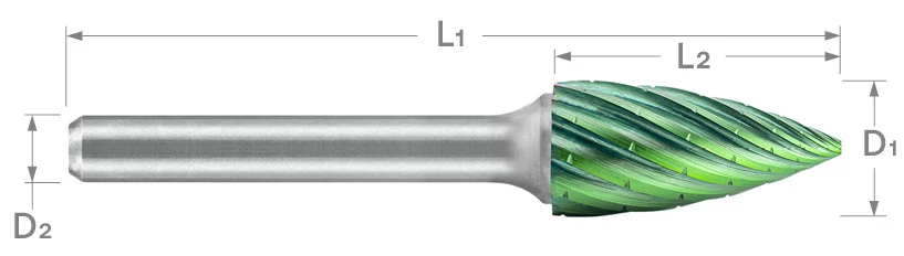 SG Series Double Cut Carbide Burr | RTJ Tool Company