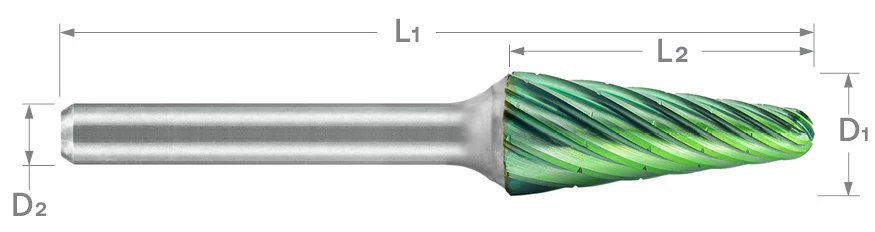SL Series Double Cut Carbide Burr | RTJ Tool Company