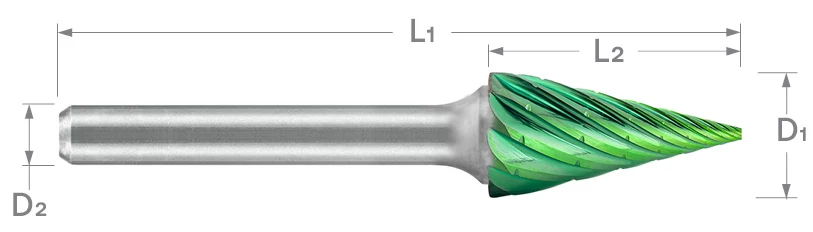 SM Series Double Cut Carbide Burr | RTJ Tool Company