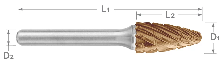 SF Series Cast Iron Cut Carbide Burr | RTJ Tool Company