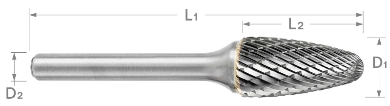 SF Series Double Cut Carbide Burr | RTJ Tool Company