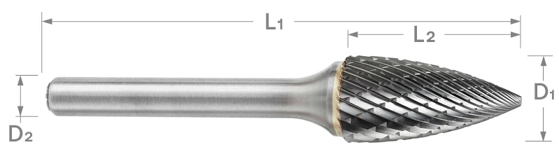 SG Series Double Cut Carbide Burr | RTJ Tool Company