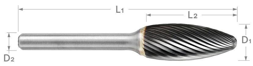 SH Series Single Cut Carbide Burr | RTJ Tool Company