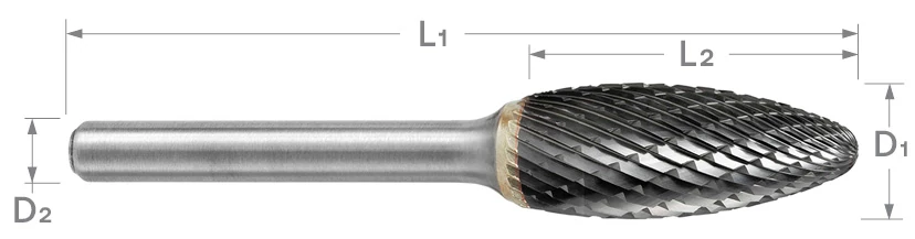 SH Series Double Cut Carbide Burr | RTJ Tool Company