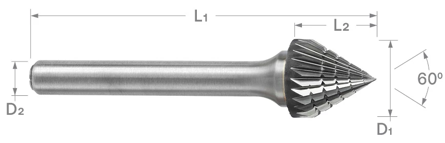 SJ Series Double Cut Carbide Burr | RTJ Tool Company