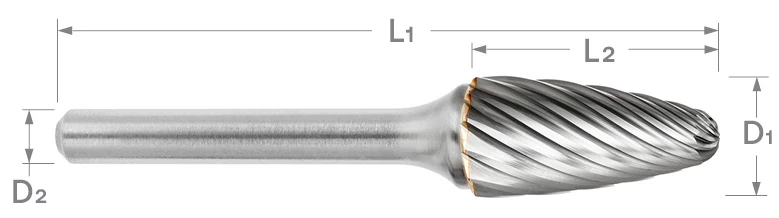 SF Series Stainless Steel Cut Carbide Burr | RTJ Tool Company