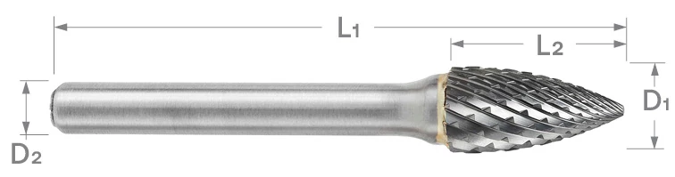 SG Series Heavy Duty Cut Carbide Burr | RTJ Tool Company