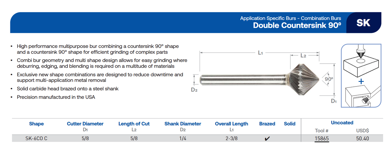 SK Series Combination Burr | RTJ Tool Company