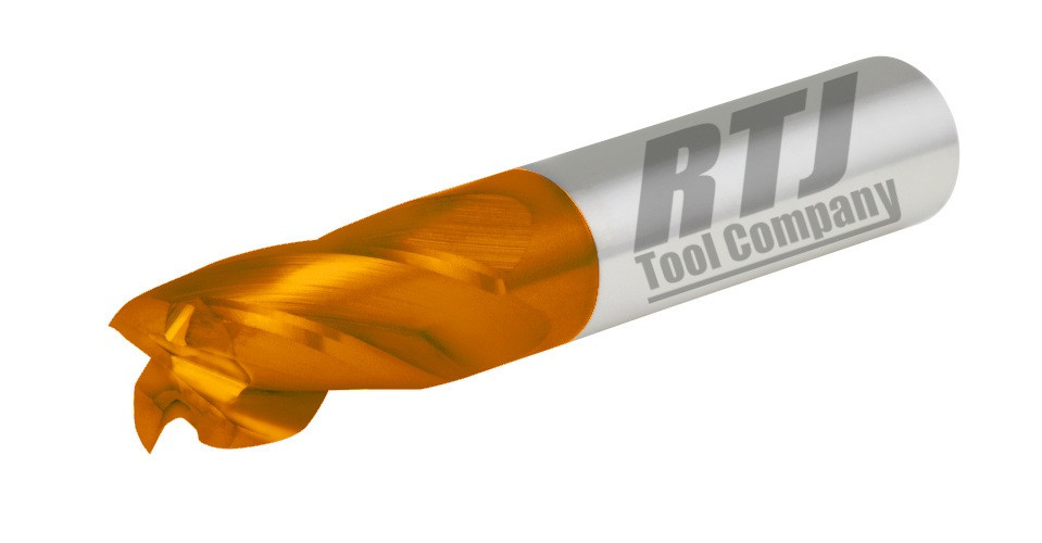 4 Flute, TiCN Coated Carbide End Mill | RTJTool.com