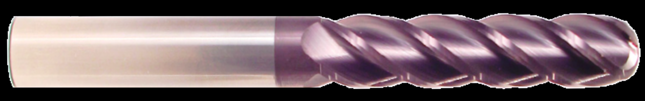 2 Flute, AlTiN Coated Ball Nose Carbide End Mill | RTJTool.com