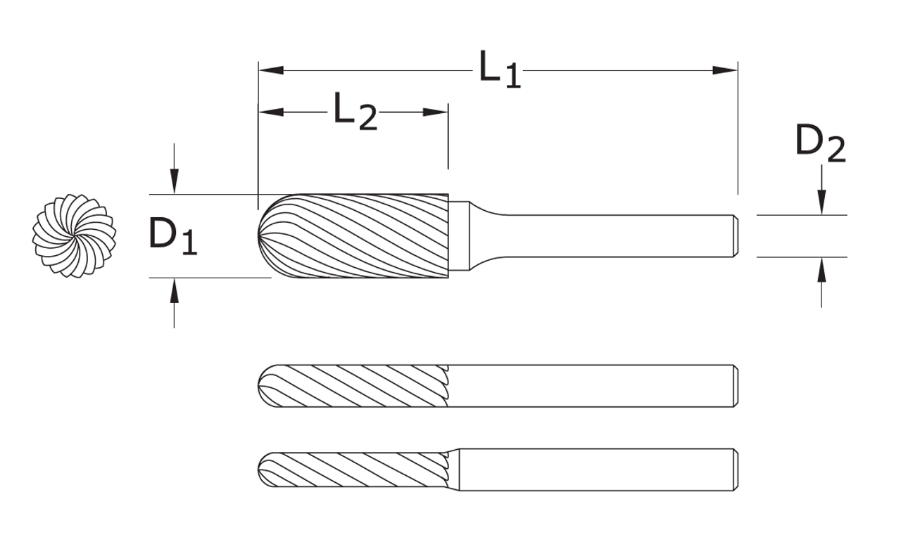 SC Series Carbide Burr | RTJ Tool Company