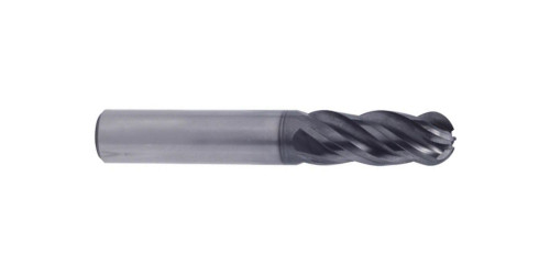 1/4 Dia., 4 Flute., 3/4 LOC, Ball Nose, V7 Plus A, Coated Carbide End Mill