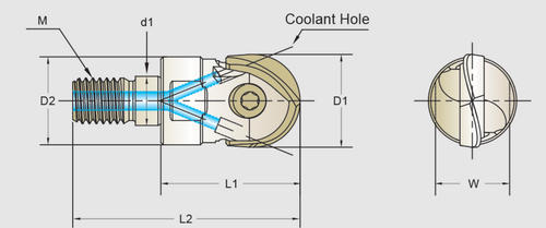 YG-1 i-Xmill Modular Head Holder - For Ball and Corner Radius Inserts | RTJ Tool Company