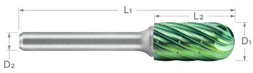 SC Series Double Cut Carbide Burr | RTJ Tool Company