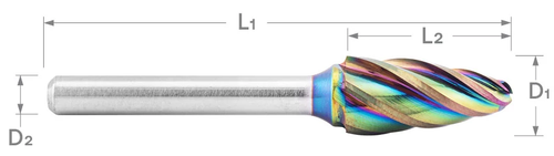 SF Series Non-Ferrous Cut Carbide Burr | RTJ Tool Company