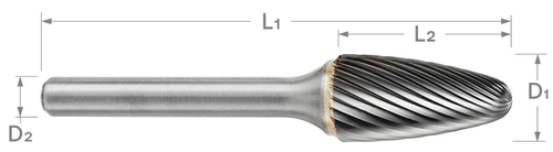 SF Series Single Cut Carbide Burr | RTJ Tool Company