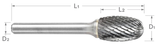 SE Series Double Cut Carbide Burr | RTJ Tool Company
