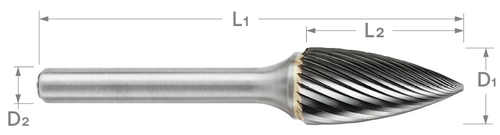 SG Series Single Cut Carbide Burr | RTJ Tool Company