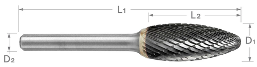 SH Series Double Cut Carbide Burr | RTJ Tool Company