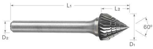 SJ Series Double Cut Carbide Burr | RTJ Tool Company