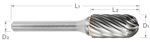 SC Series Stainless Steel Cut Carbide Burr | RTJ Tool Company