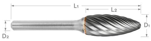 SH Series Stainless Steel Cut Carbide Burr | RTJ Tool Company
